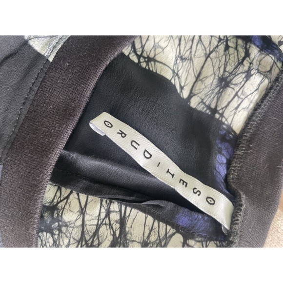 OSEI DURO Silk Dress Abstract Design Black Purple White size Small - Picture 8 of 8